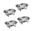 6 Sets Chafing Buffet Plate Outdoor Food Warmer Chafer Buffet Plate