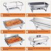 6 Sets Chafing Buffet Plate Outdoor Food Warmer Chafer Buffet Plate