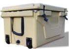 Khaki color ice cooler box 65QT camping ice chest beer box outdoor fishing cooler