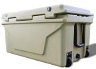 Khaki color ice cooler box 65QT camping ice chest beer box outdoor fishing cooler