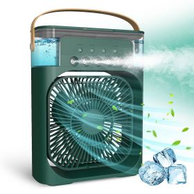 5 In 1 600ml Air Cooling Fan Portable Air Conditioner Fan Timed Air Cooling Fan with 7 Color Lights 5 Jets 3 Speeds