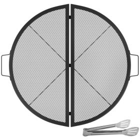 Foldable Outdoor Camping Round Cooking Grate Stainless Steel Fire Pit Grill Grate