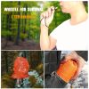 1pc Coldproof Warm Portable Single Sleeping Bag; With Drawstring Pocket And Whistle For Outdoor Travel Camping First Aid