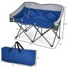 Folding Camping Chair with Bags and Padded Backrest