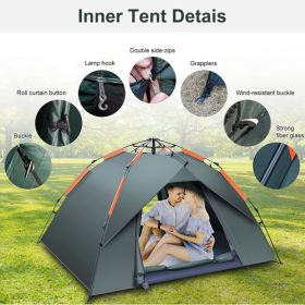 Camping dome tent is suitable for 2/3/4/5 people, waterproof, spacious, portable backpack tent, suitable for outdoor camping/hiking (Color: as Pic)